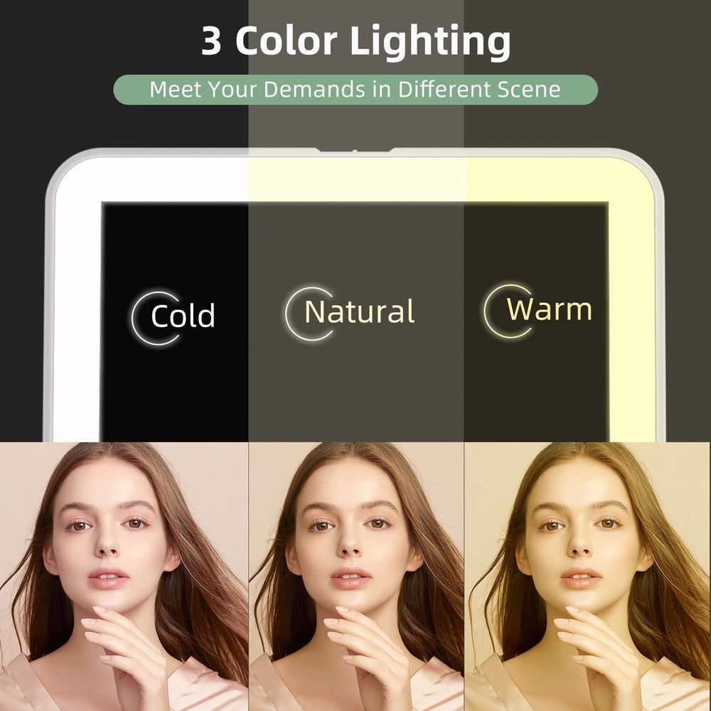 FUNTOUCH close-up of LED ring showing bright, even makeup lighting