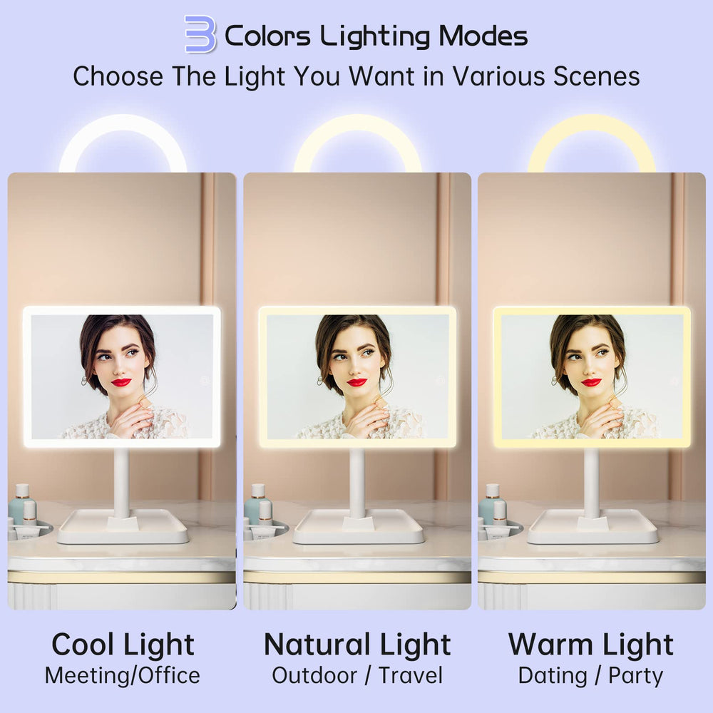 FUNTOUCH detachable 10X magnifier attached for detailed makeup benefit