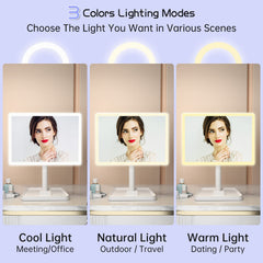 FUNTOUCH detachable 10X magnifier attached for detailed makeup benefit