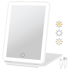FUNTOUCH front open mirror showing 72 LEDs and bright reflection benefit