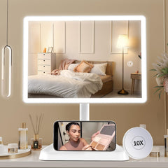 FUNTOUCH front view showing mirror and bright white lighting benefit