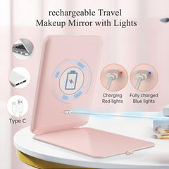 FUNTOUCH open front with 72 LEDs on showing even makeup lighting