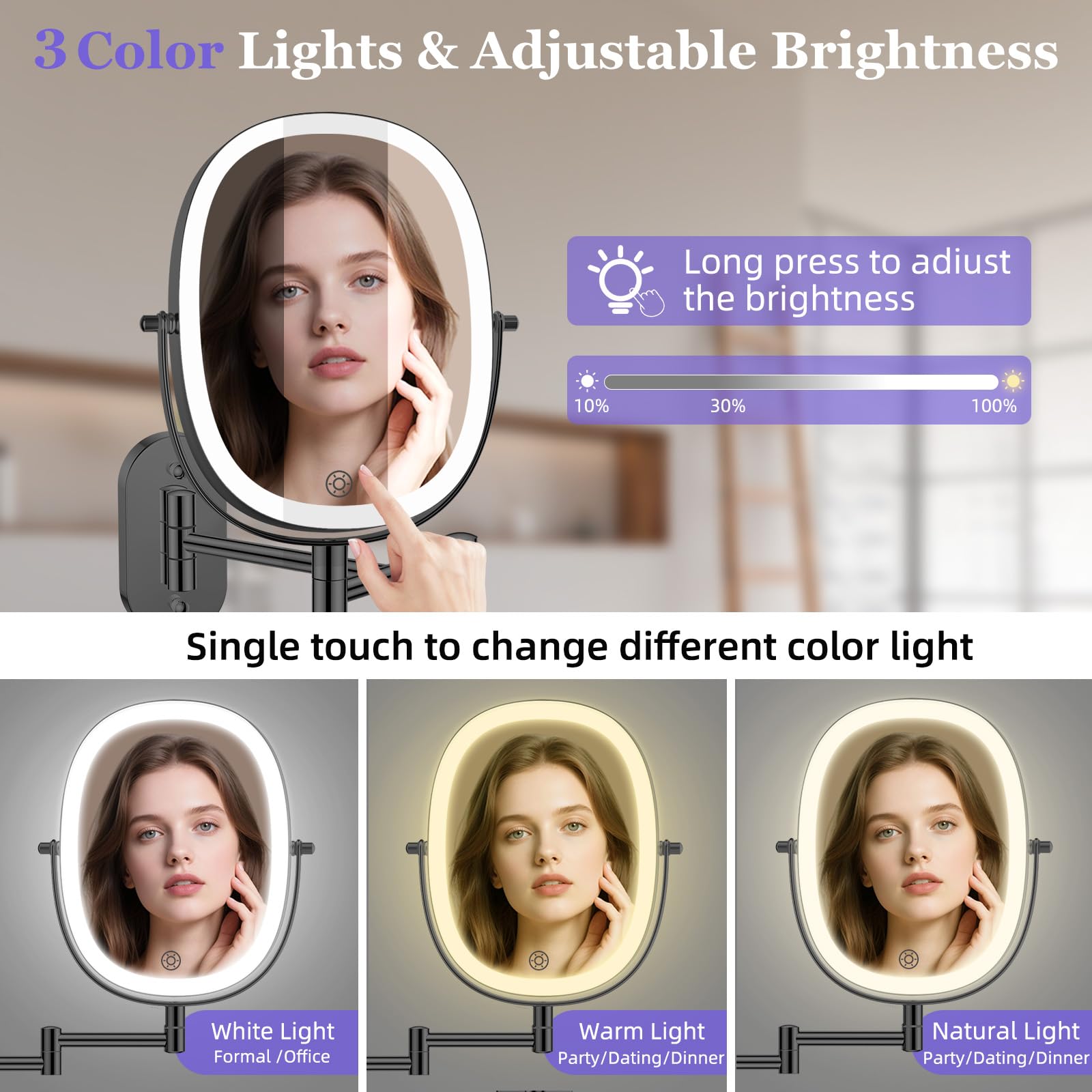 FUNTOUCH side profile showing 360° rotation for flexible positioning benefit