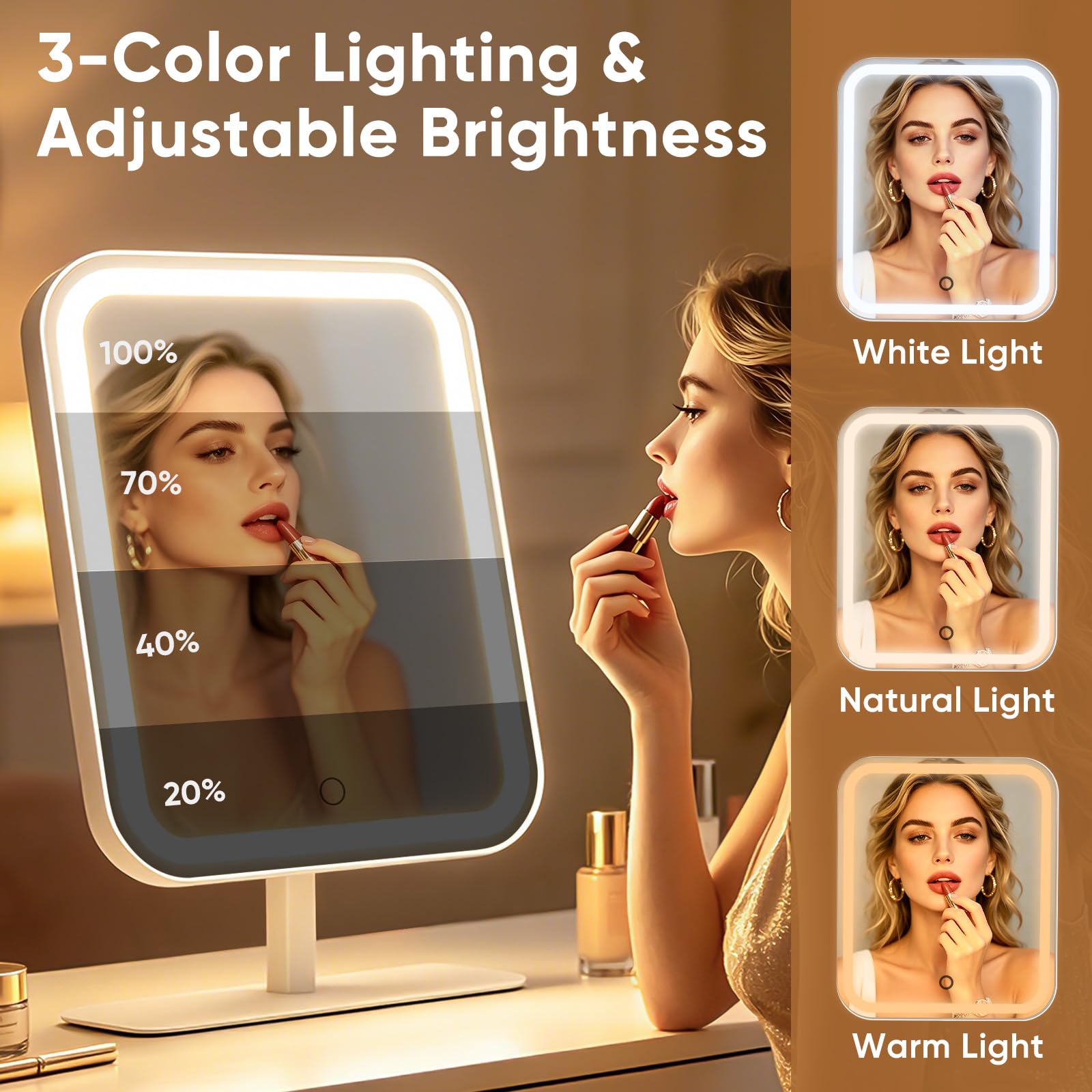 FUNTOUCH three color lighting modes showcasing accurate color rendering