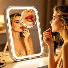 FUNTOUCH front view showing large illuminated mirror and full-face benefit