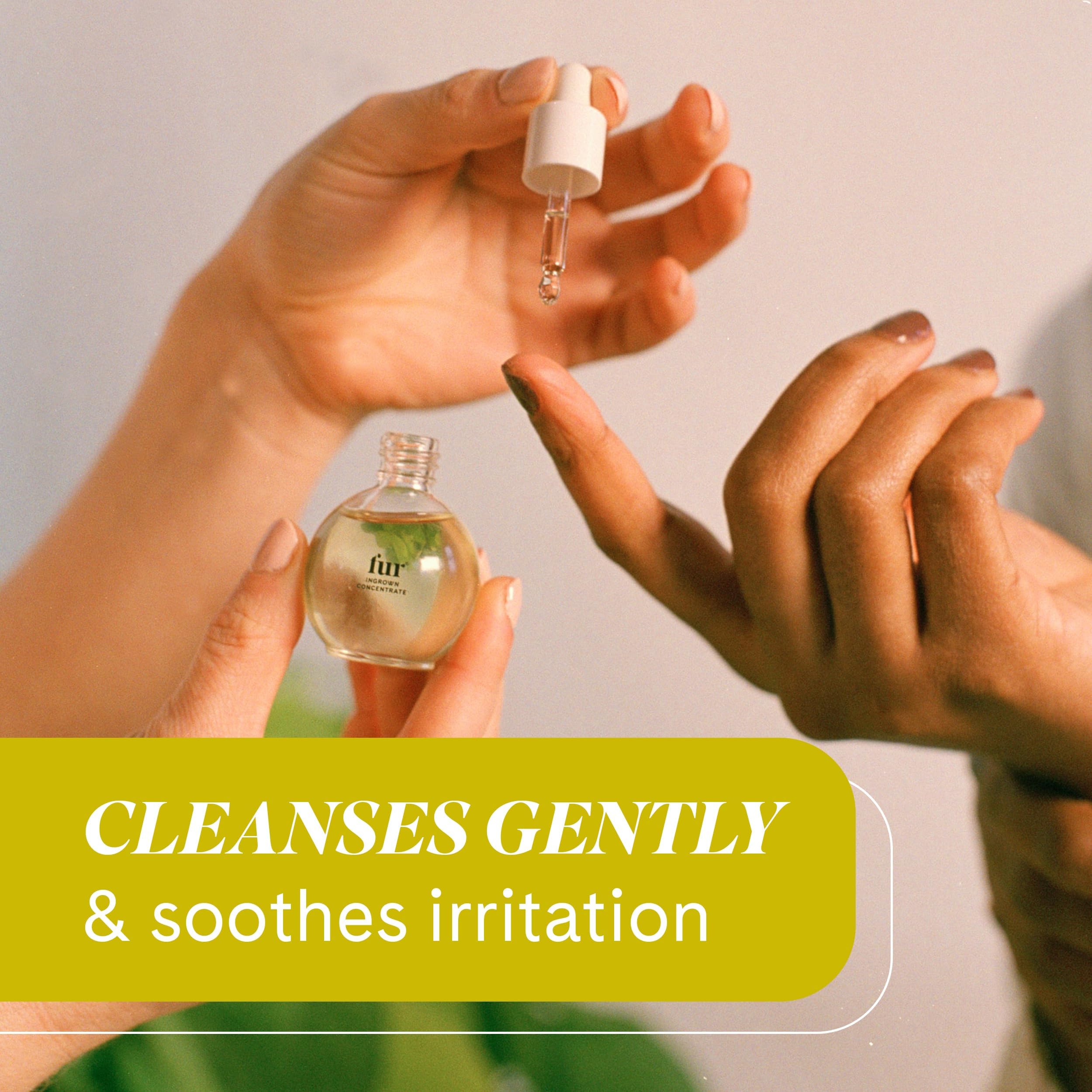 Fur ingredient blend display highlighting chamomile and omega-rich oils for soothing