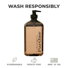 Further bottle beside common items showing 16 oz size comparison