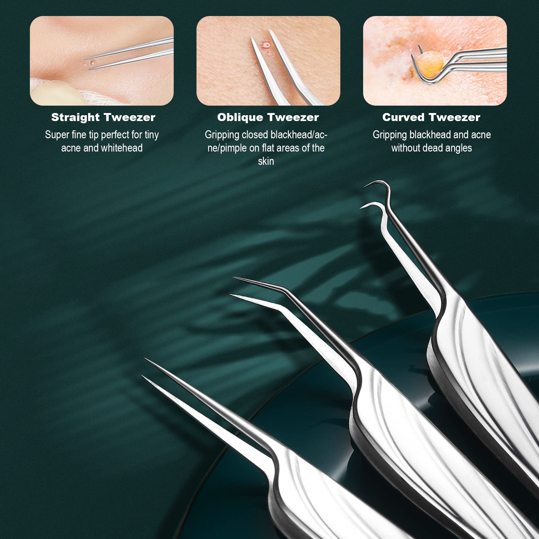 FVION angled lancet tip detail for precise opening of mature blemishes with control benefit