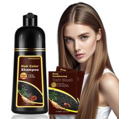 Fvquhvo bottle front view showing chestnut brown shampoo and easy use benefit