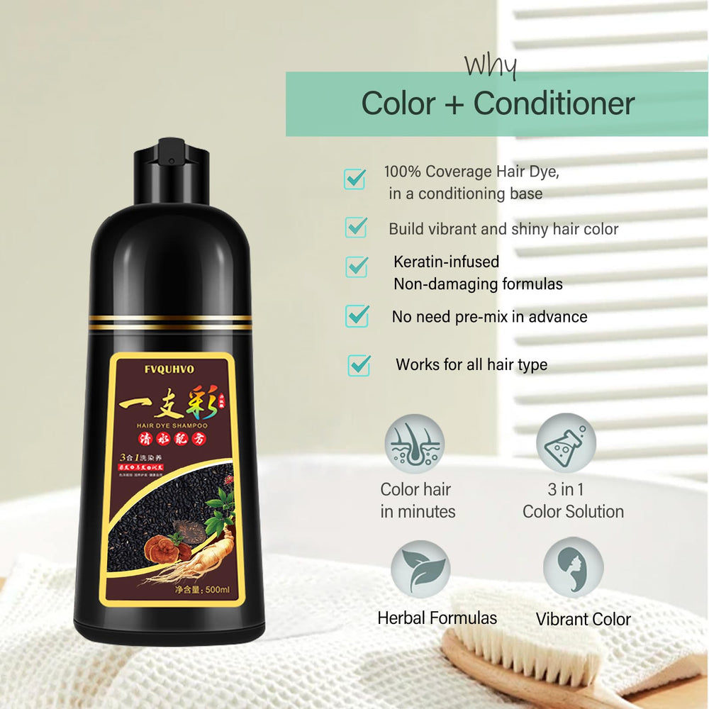 Fvquhvo shampoo being applied in hands for easy mess-free at-home coloring