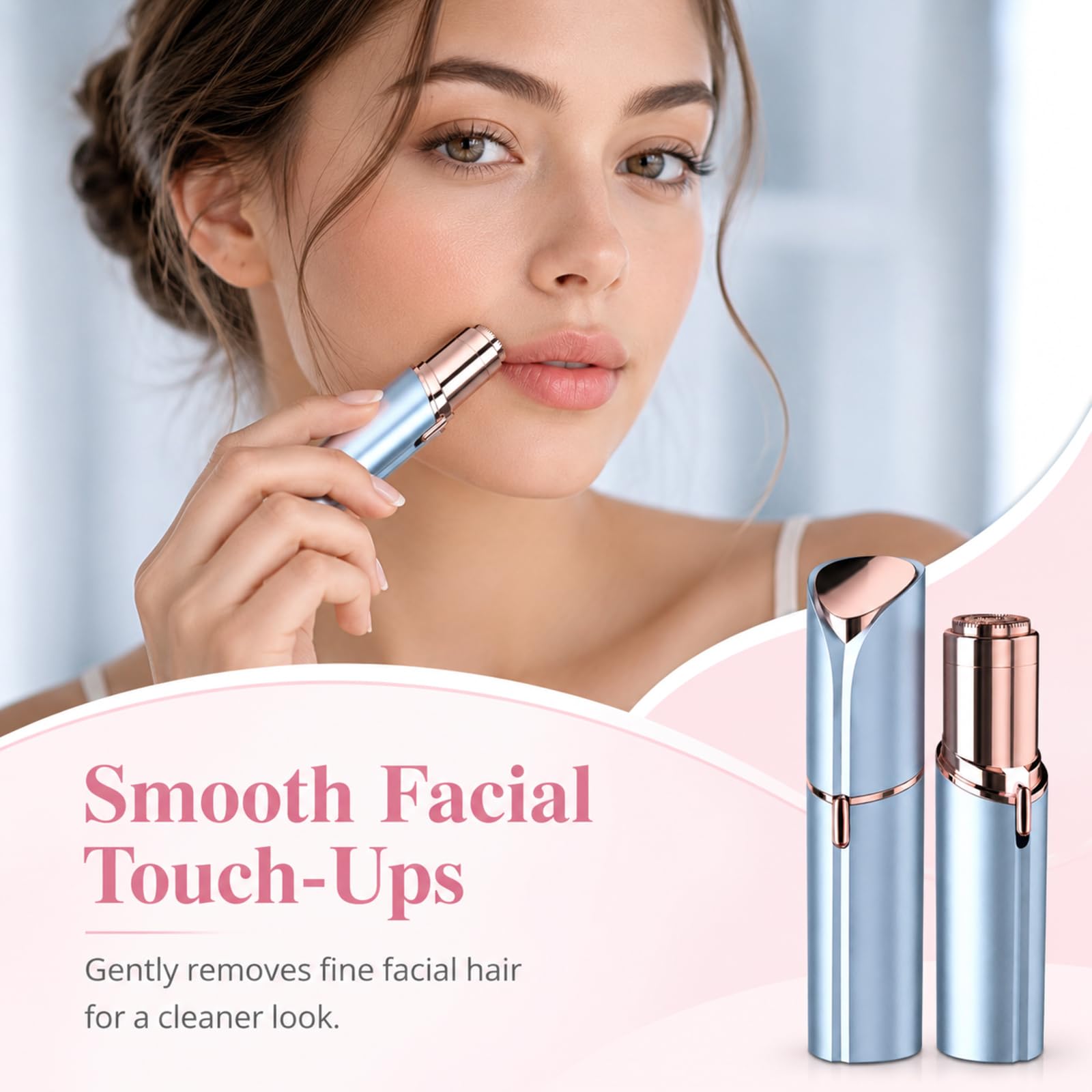 FWCEMH close-up of rounded head highlighting gentle glide for sensitive skin