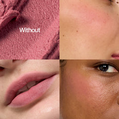 fwee applied on cheek illustrating seamless blur and natural flush
