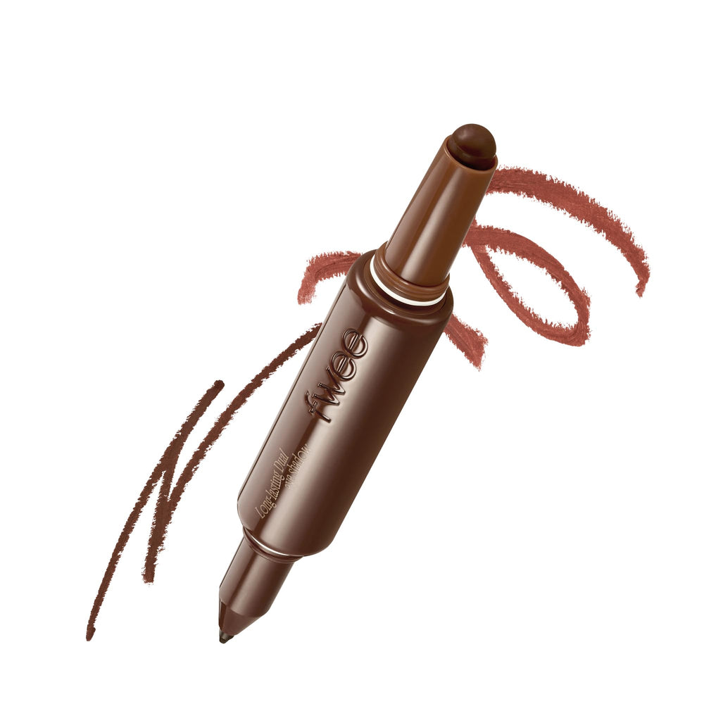 fwee front packaging showing dual coloring stick and compact design benefit