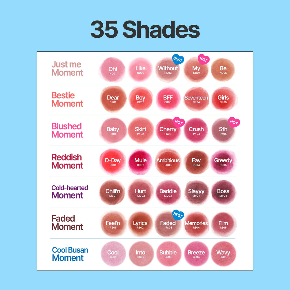 fwee packaging label detail showing product name and shade clarity