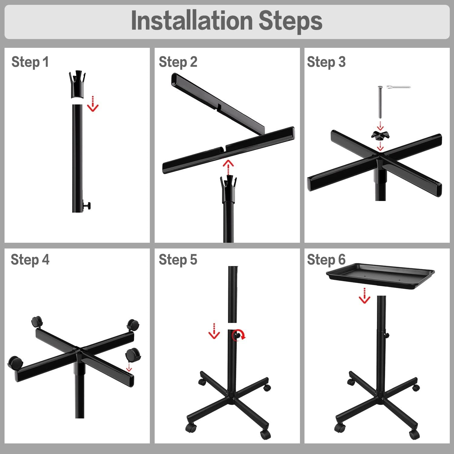 FWOD BIBTO assembly step with screws and frame showing fast, tool‑friendly setup