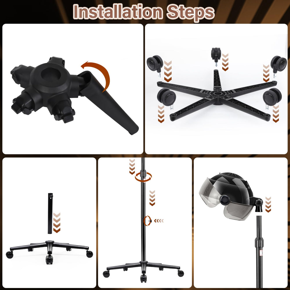 FWOD BIBTO in-use at home salon setting demonstrating hands-free drying convenience