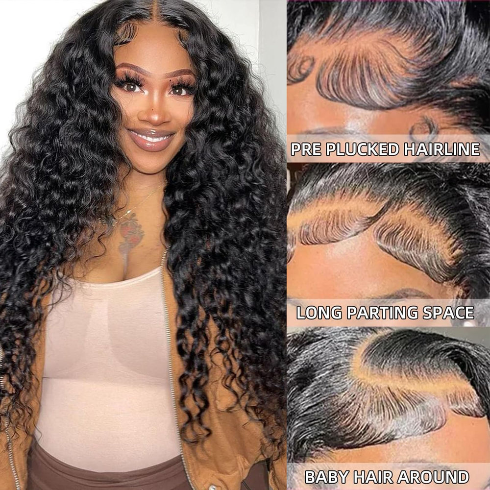 FZJNB close-up of 13x6 HD lace with bleached knots for invisible parting benefit