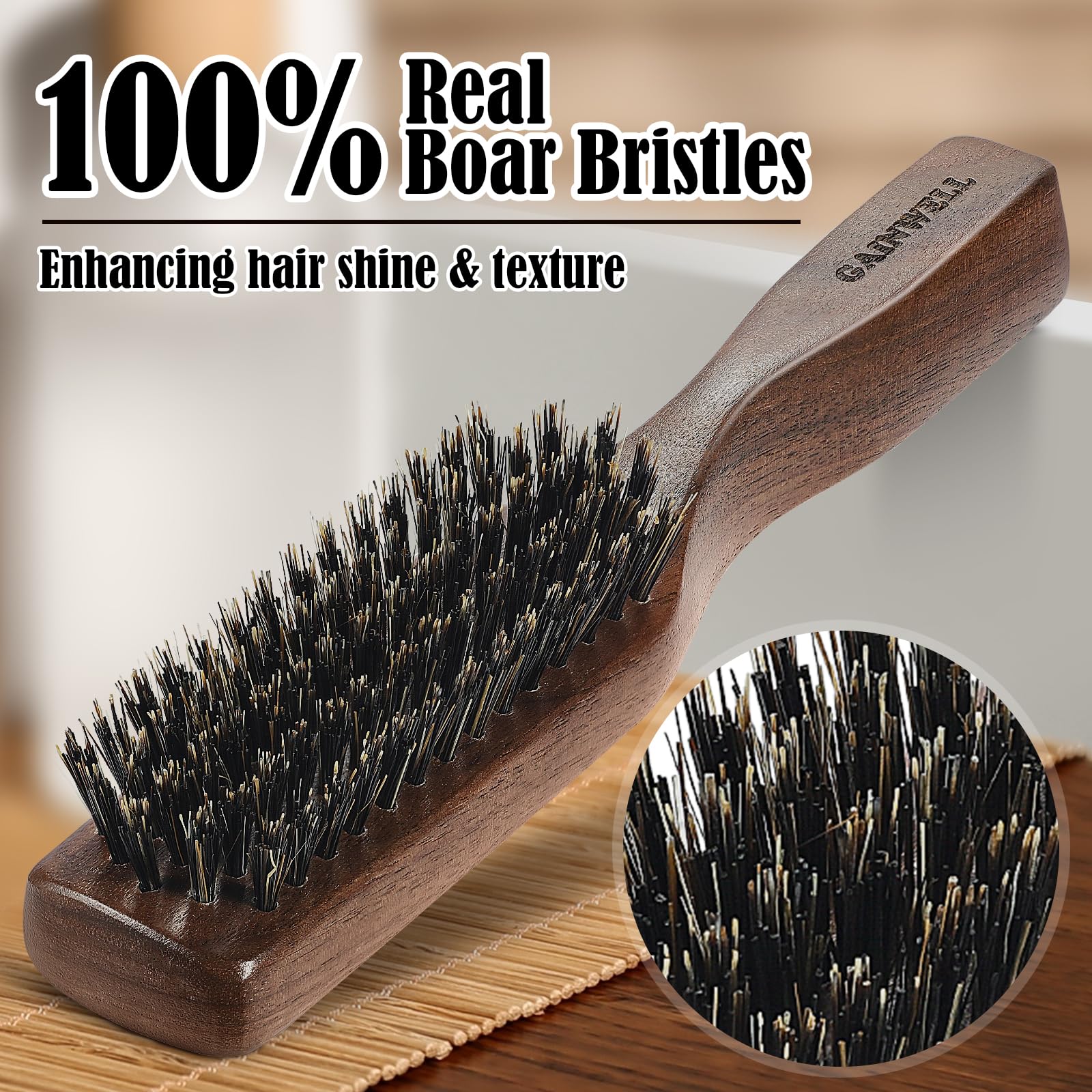 GAINWELL close-up of wild boar bristles revealing firm, natural texture
