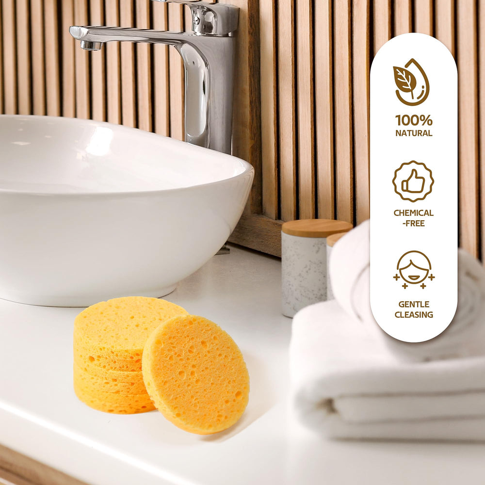 GAINWELL sponges arranged in a bowl at a spa showing professional-ready convenience benefit