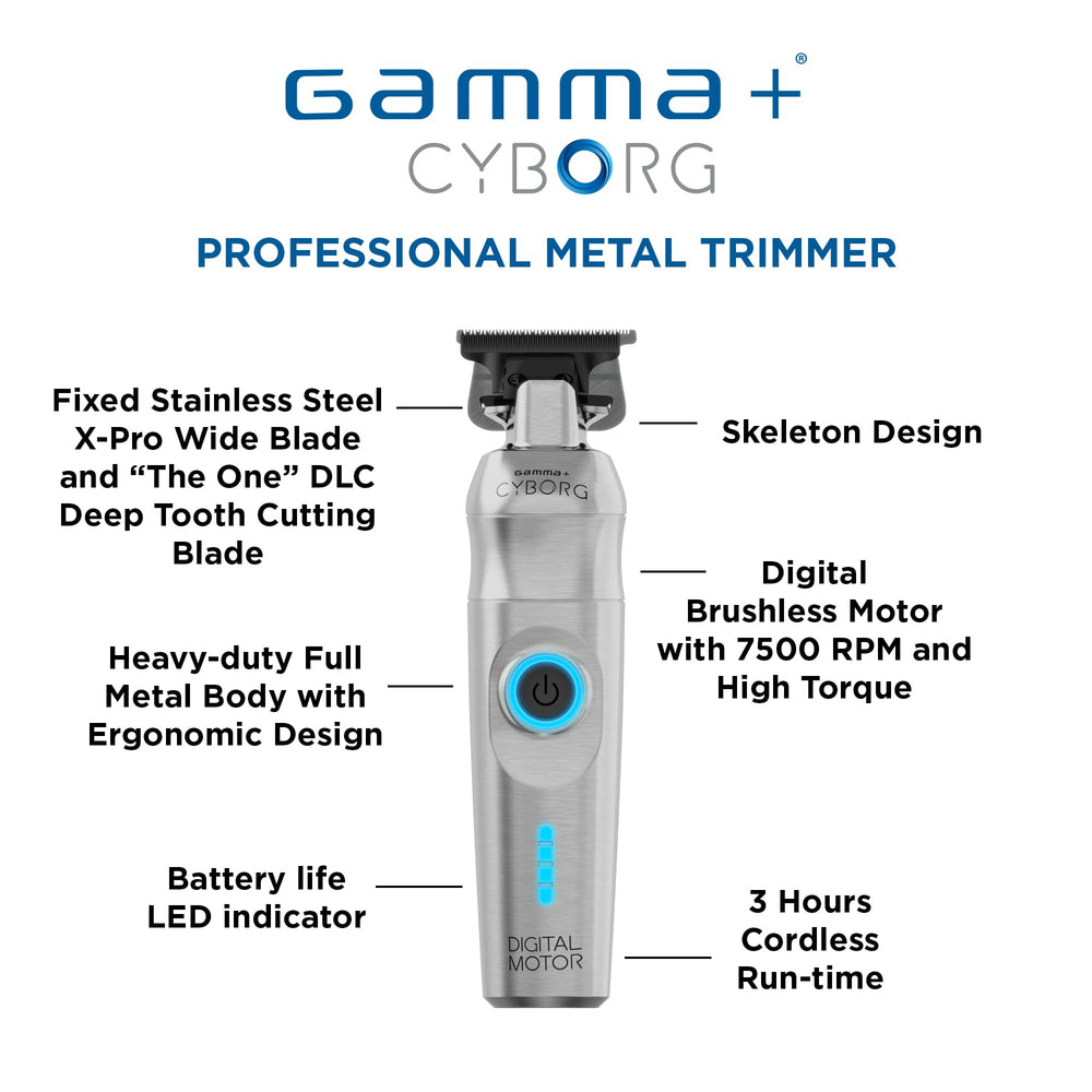 GAMMA+ Cyborg blade close up highlighting X‑Pro DLC edge for sharp, durable cuts