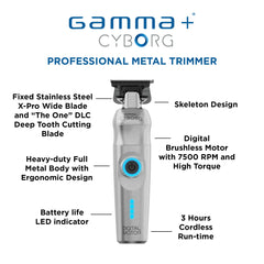 GAMMA+ Cyborg blade close up highlighting X‑Pro DLC edge for sharp, durable cuts