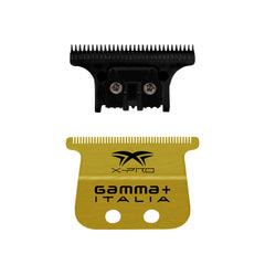 GAMMA+ front view of blade set packaging showing contents and fit benefits