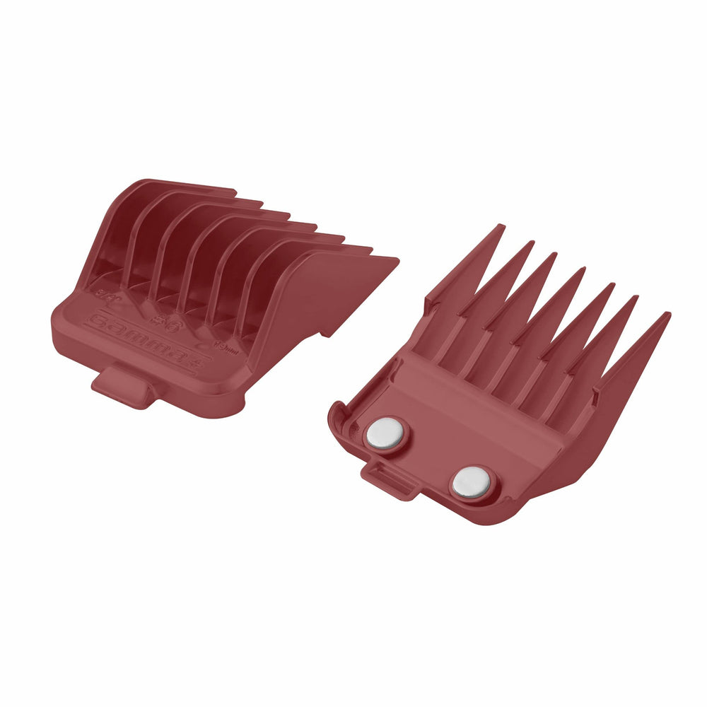 GAMMA+ close-up of guard teeth and hair channel for smoother cuts