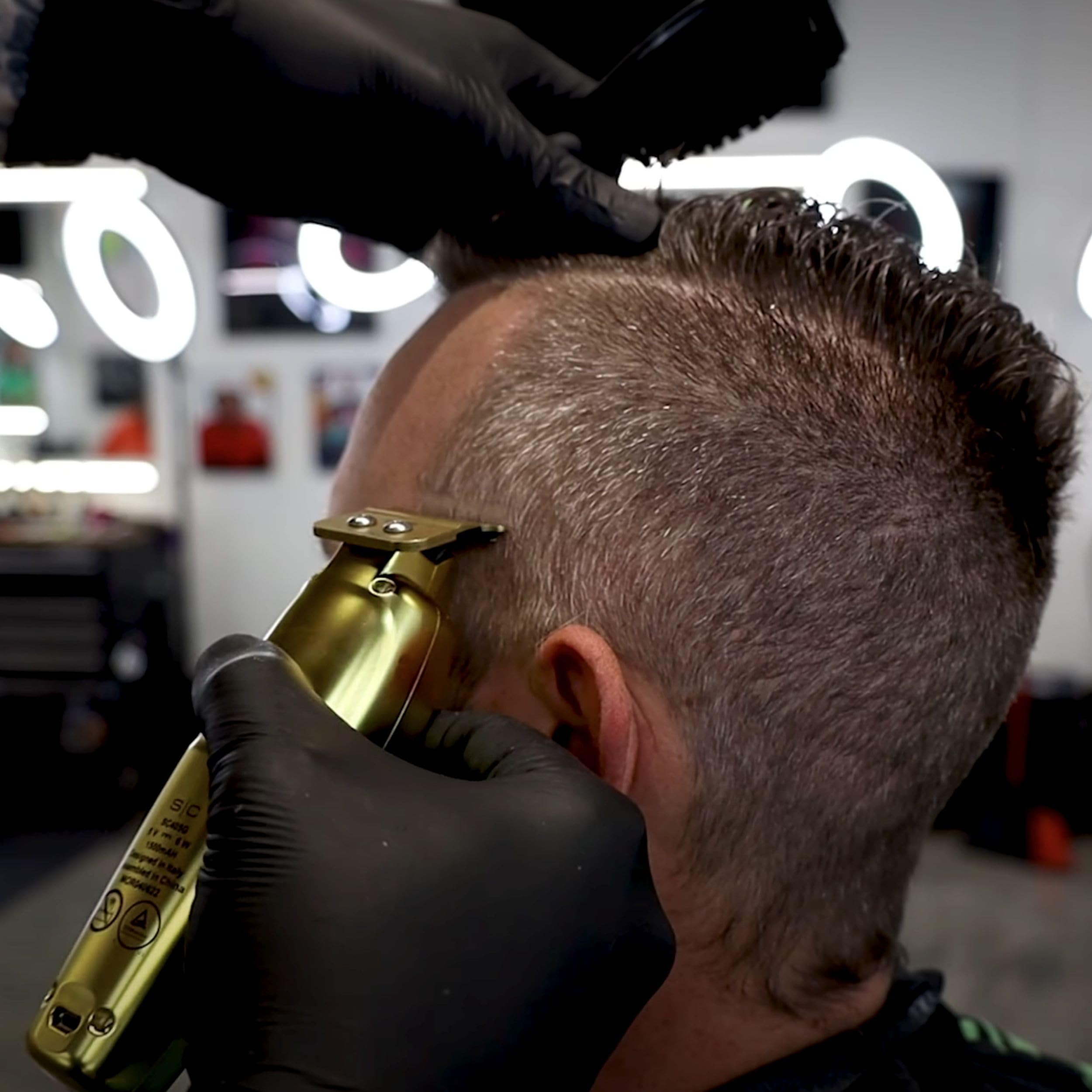 GAMMA+ blades in a salon setting illustrating professional results and time savings