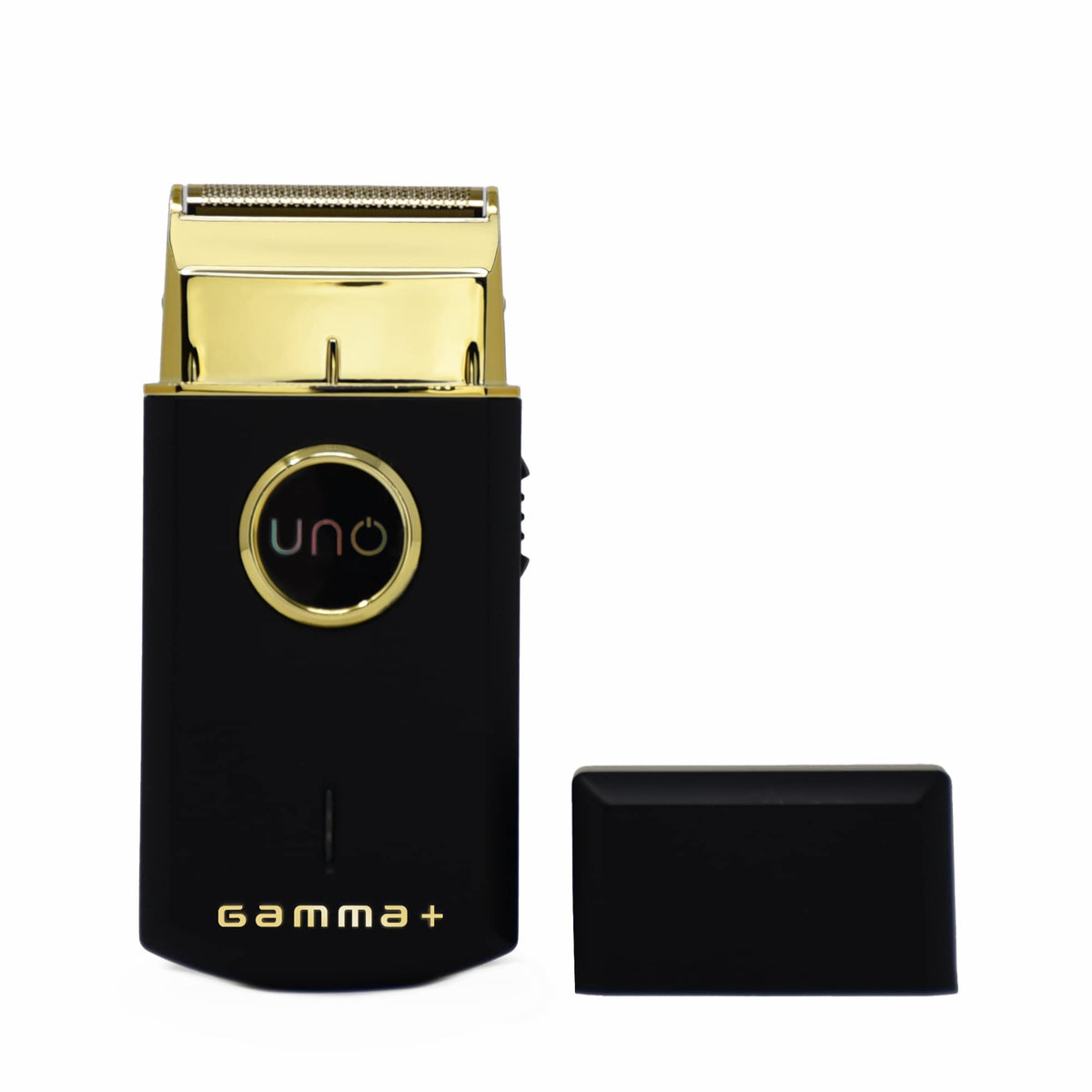 GAMMA+ Uno front view showing compact shaver and ergonomic grip for quick touch-ups