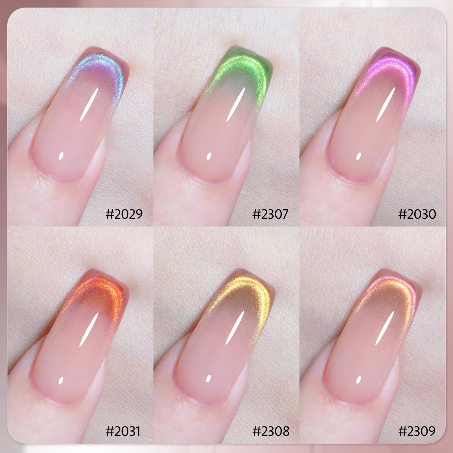 GAOY bottle close-up showing glitter gel texture for precise cat-eye effects