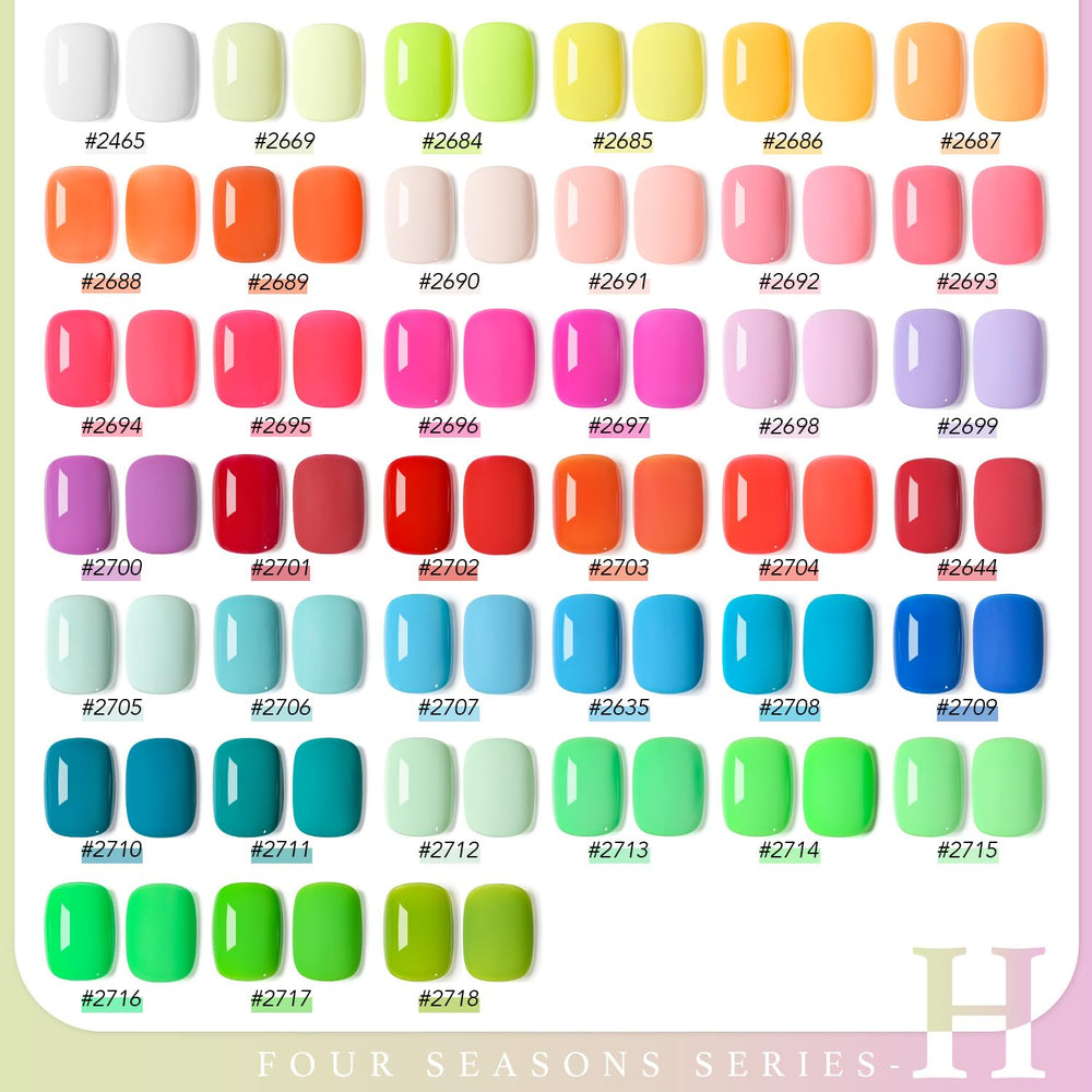 GAOY vibrant color array with 39 neon shades and bottles fanned, easy selection