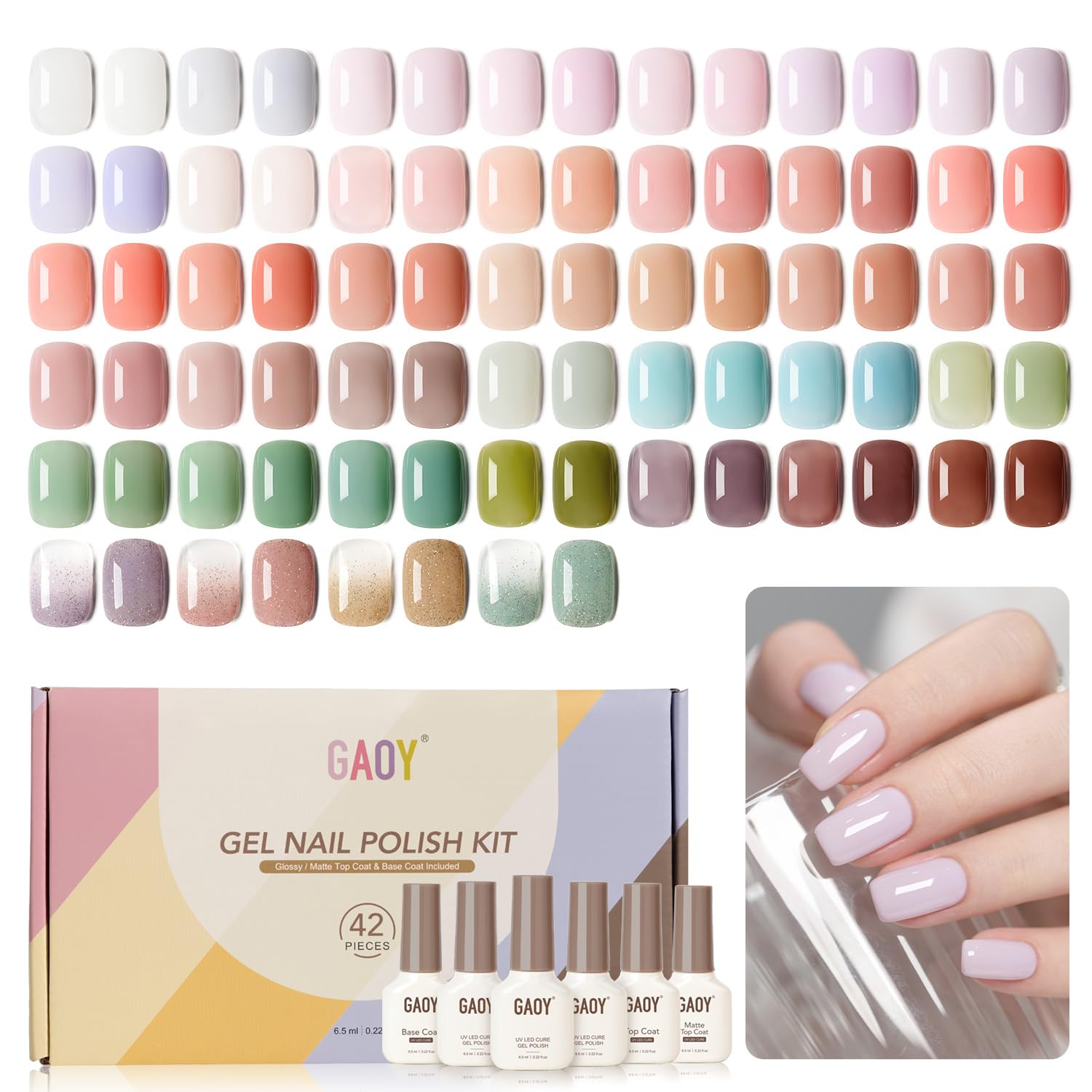 GAOY front packaging showing full kit and included bottles, clear organization benefit