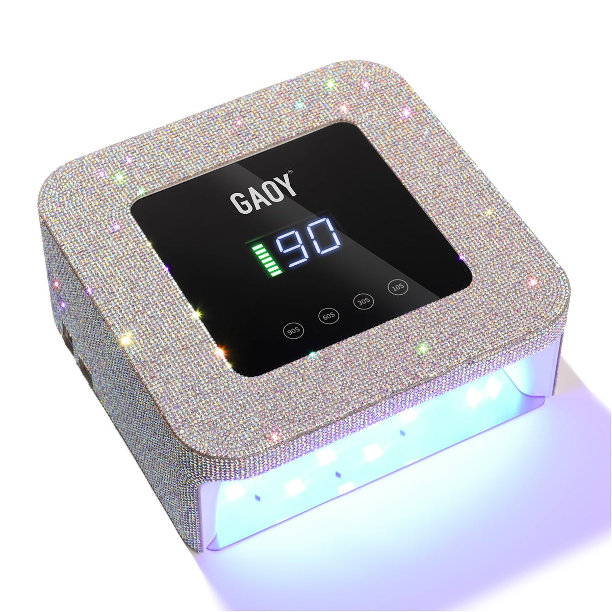 GAOY front view AB Diamond finish showing compact portable lamp and premium look