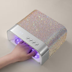 GAOY front view of diamond-shaped UV nail lamp showing large entrance and sleek finish for better curing