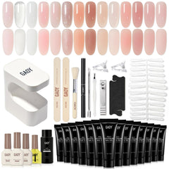 GAOY kit front packaging showing complete poly gel set and benefits
