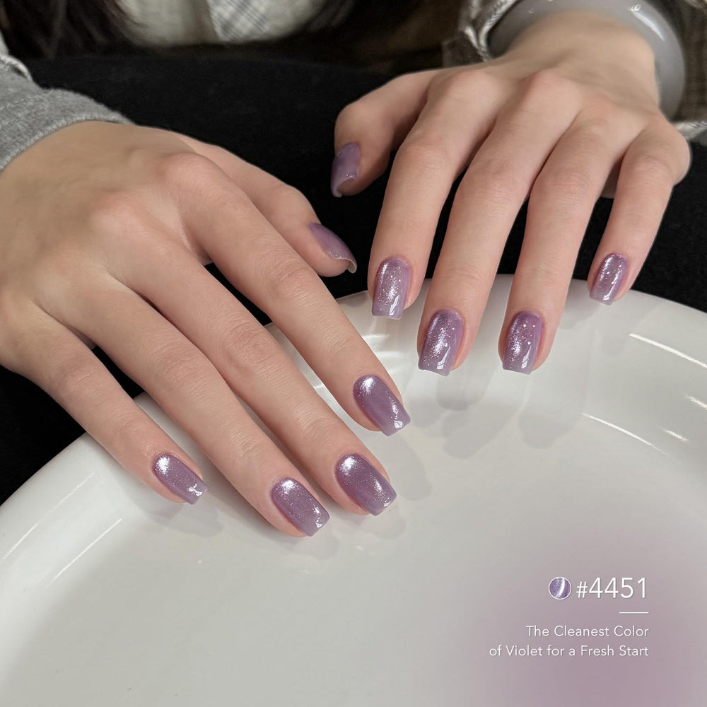 GAOY swatch strip showing six velvet purple shades for easy shade comparison benefit