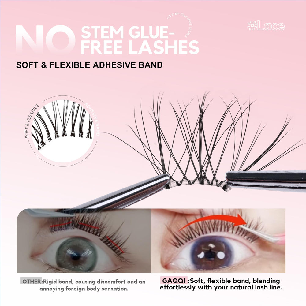 GAQQI close-up stemless cluster highlighting natural, band-free look