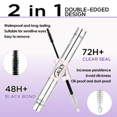 GAQQI double-ended brush close-up showing fine tip for precise application benefit