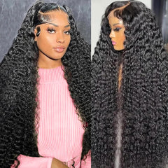 GARAXIS front view of 13x6 deep wave wig showing full volume and natural benefit