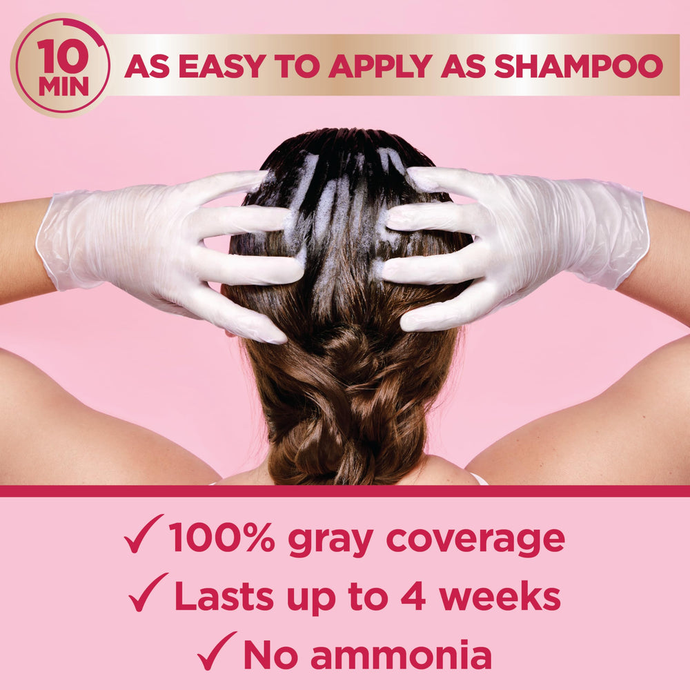 Garnier shampoo-like foam texture illustrating easy, mess-free application