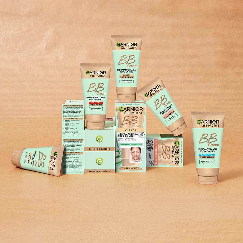 Garnier tube on bathroom counter in morning routine, illustrating everyday use