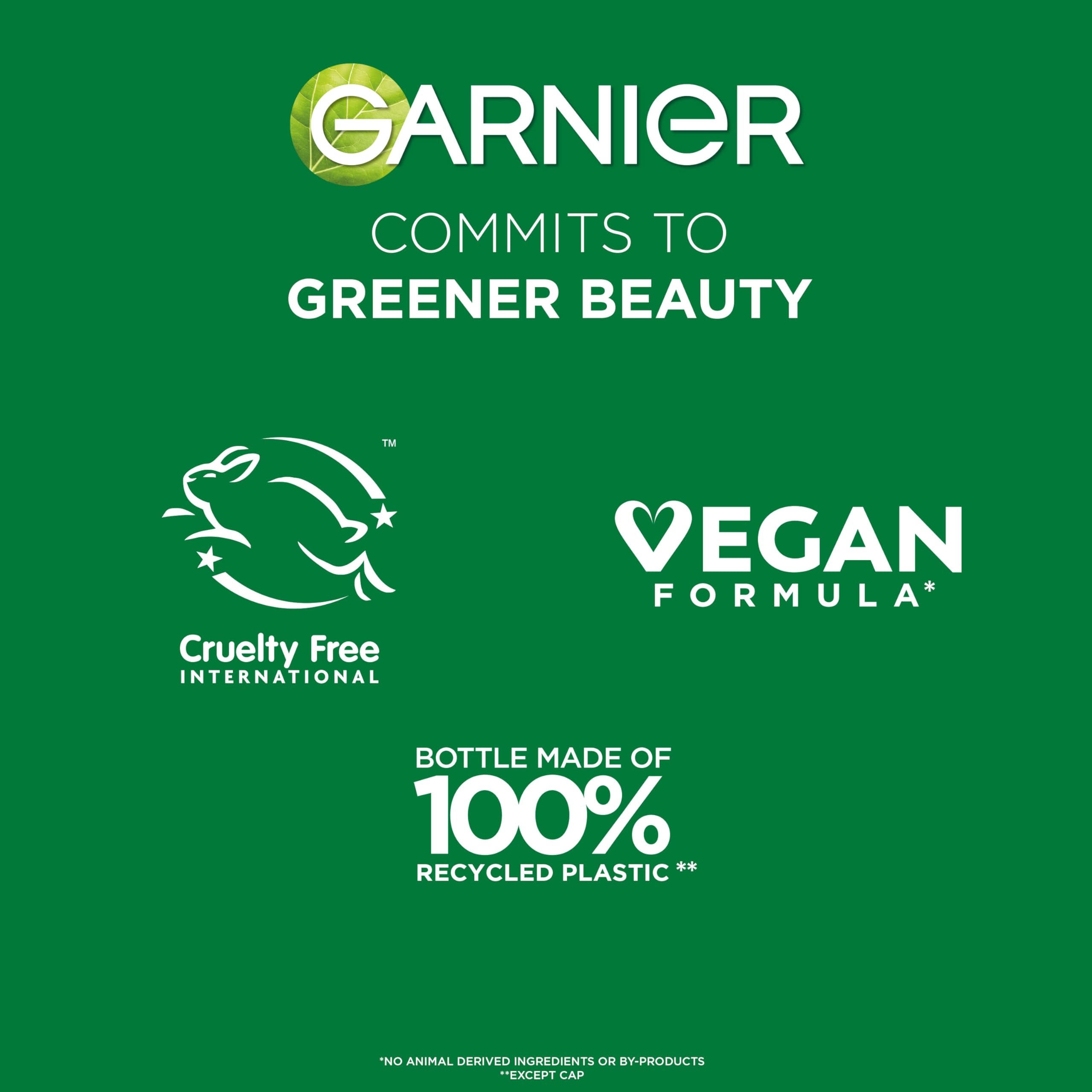 Garnier before and after hair images showing smoother, shinier results
