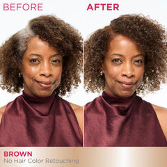 Garnier color 5.0 brown swatches demonstrating expected shade match for natural blending