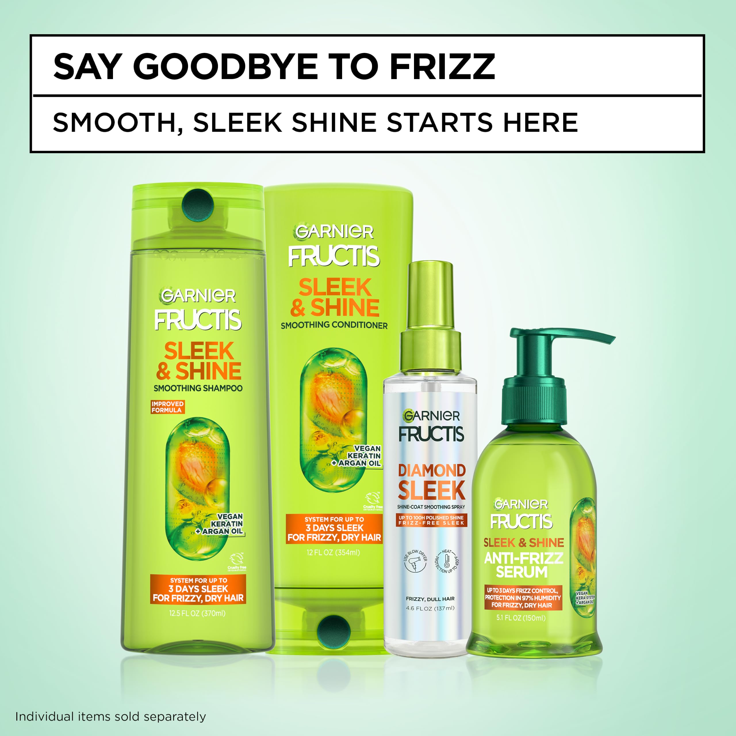 Garnier shampoo and conditioner in a shower setting for everyday use