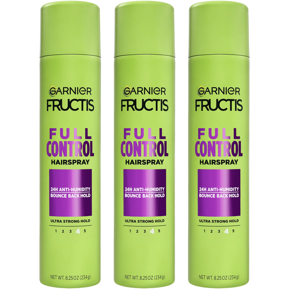 Garnier Fructis front packaging showing product and strong hold benefit