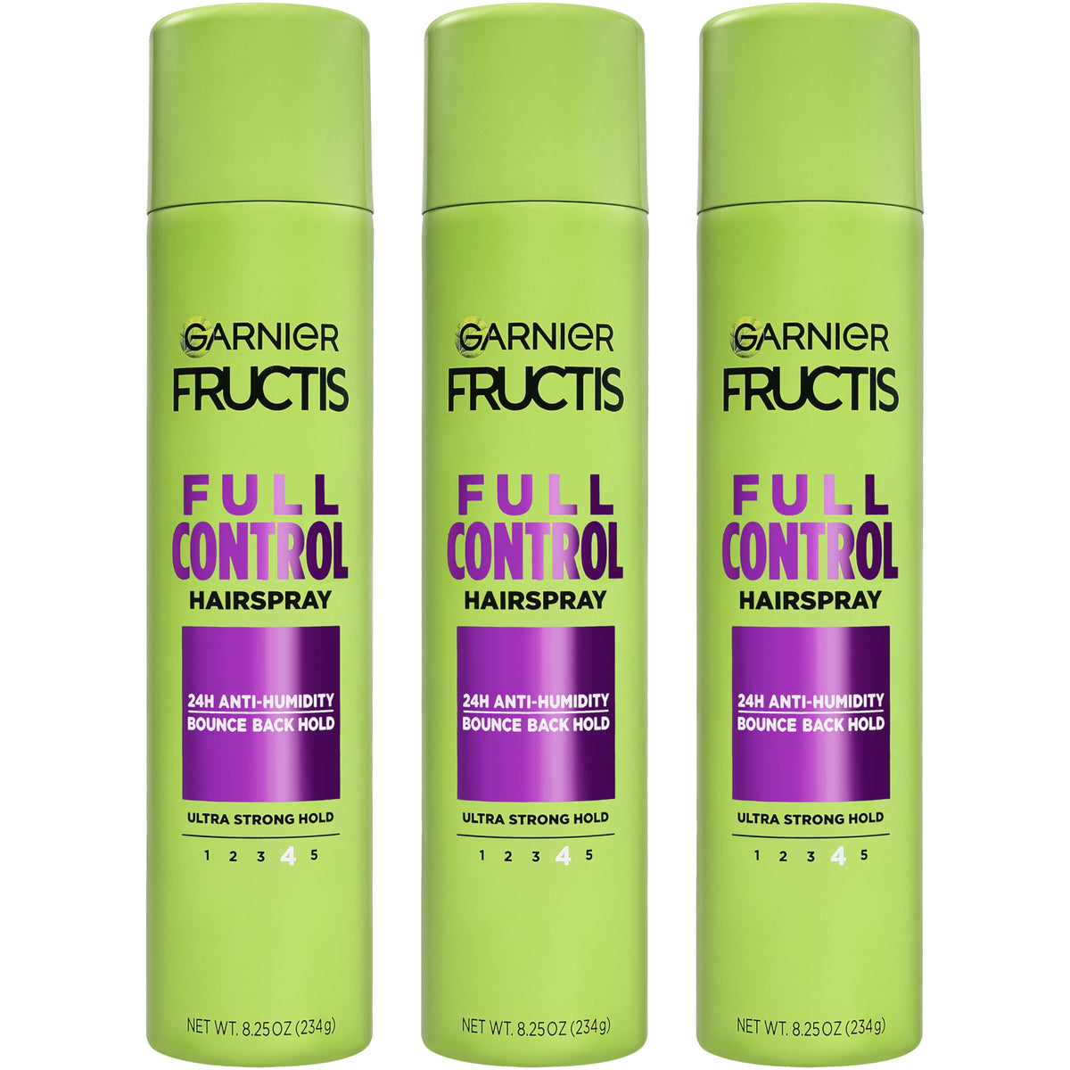 Garnier Fructis front packaging showing product and strong hold benefit