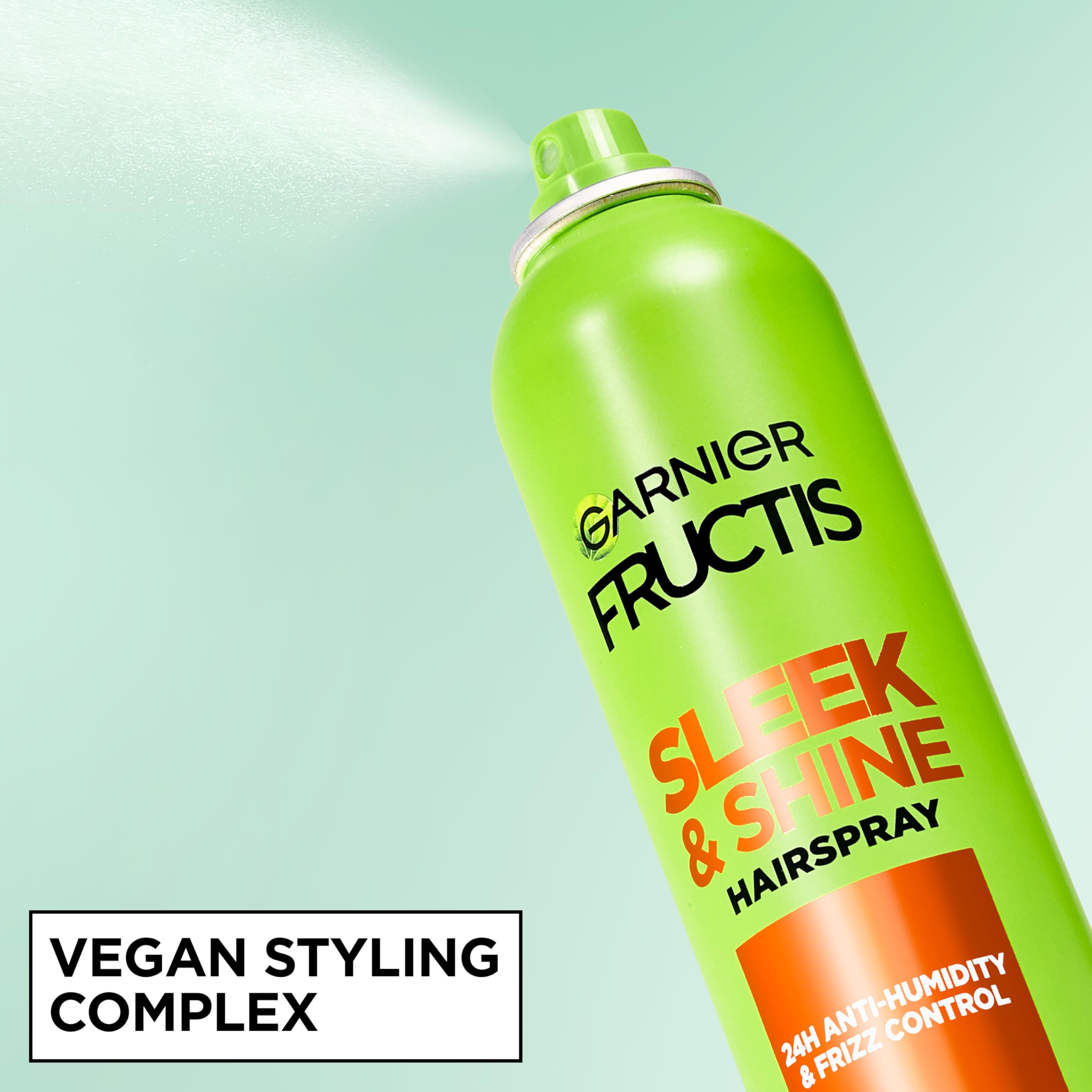 Fine mist from Garnier Fructis illustrating even coverage and hold