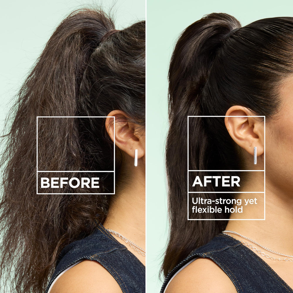 Garnier Fructis can in hand showing size and portability benefit