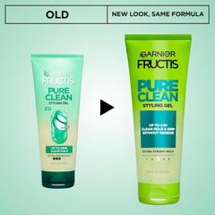 Garnier Fructis gel texture close-up demonstrating smooth spreadability