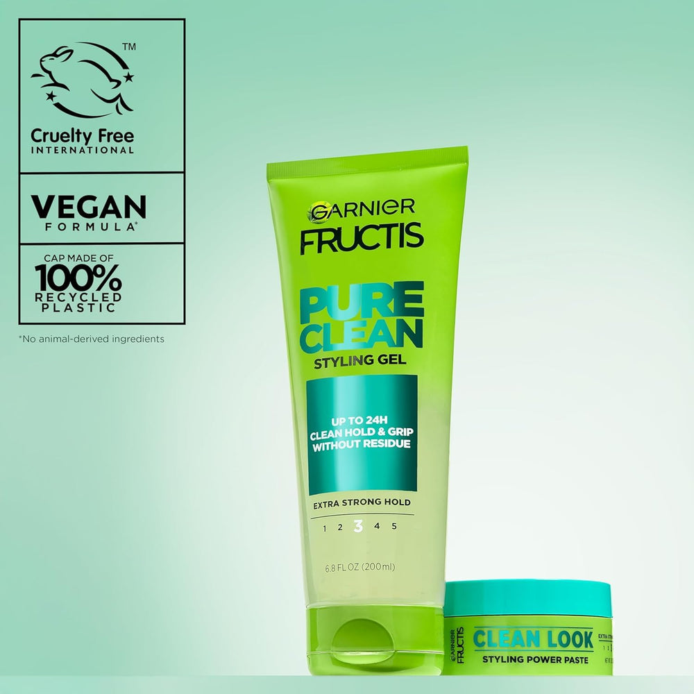 Garnier Fructis bottle in hand for scale and ease of use